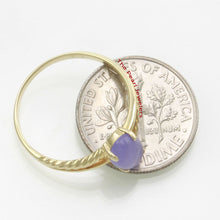 Load image into Gallery viewer, 3100422-Simple-Elegant-14k-YG-Cabochon-Lavender-Solitaire-Jade-Ring