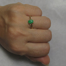 Load image into Gallery viewer, 3100423-Simple-Elegant-14k-YG-Cabochon-Oval-Green-Solitaire-Jade-Rings