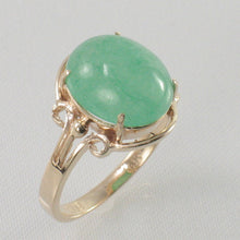 Load image into Gallery viewer, 3101033-14kt-Yellow-Gold-Cabochon-Cut-Oval-Green-Jade-Solitaire-Ring