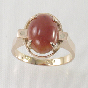 3101094-14kt-YG-Cabochon-Cut-Oval-Red-Jade-Solitaire-Ring