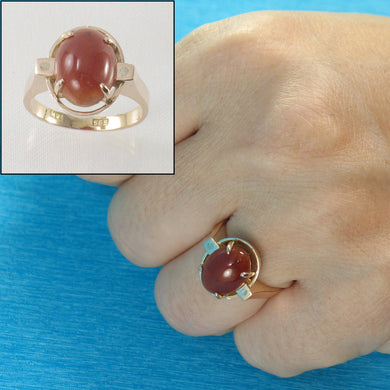 3101094-14kt-YG-Cabochon-Cut-Oval-Red-Jade-Solitaire-Ring