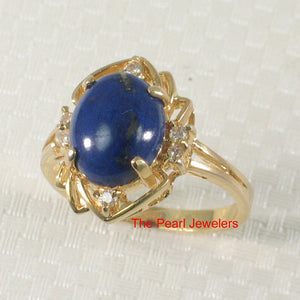 3130045-14k-YG-Cabochon-Cut-Genuine-Natural-Blue-Lapis-Diamonds-Ring