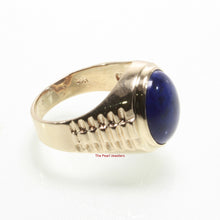 Load image into Gallery viewer, 3130046-14k-Yellow-Gold-Cabochons-Natural-Blue-Lapis-Solitaire-Ring