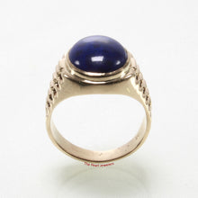 Load image into Gallery viewer, 3130046-14k-Yellow-Gold-Cabochons-Natural-Blue-Lapis-Solitaire-Ring