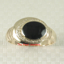 Load image into Gallery viewer, 3130071-14k-Yellow-Gold-Providing-Elegance-Simplicity-Genuine-Black-Onyx-Ring