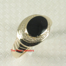 Load image into Gallery viewer, 3130071-14k-Yellow-Gold-Providing-Elegance-Simplicity-Genuine-Black-Onyx-Ring