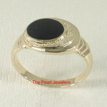Load image into Gallery viewer, 3130071-14k-Yellow-Gold-Providing-Elegance-Simplicity-Genuine-Black-Onyx-Ring