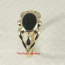 Load image into Gallery viewer, 3130081-14k-Yellow-Gold-Ring-Genuine-Black-Onyx-Flush-Surface-Ring