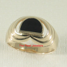Load image into Gallery viewer, 3130181-14k-Yellow-Gold-Genuine-Black-Onyx-Solitaire-Ring