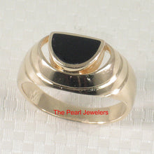 Load image into Gallery viewer, 3130181-14k-Yellow-Gold-Genuine-Black-Onyx-Solitaire-Ring