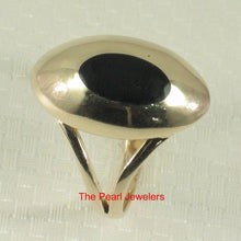 Load image into Gallery viewer, 3130201-14k-Yellow-Gold-Crafted-Genuine-Black-Onyx-Solitaire-Ring