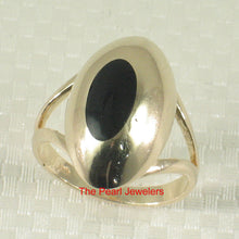 Load image into Gallery viewer, 3130201-14k-Yellow-Gold-Crafted-Genuine-Black-Onyx-Solitaire-Ring
