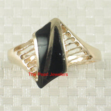 Load image into Gallery viewer, 3130211-Elegance-Simplicity-14k-Yellow-Gold-Black-Onyx-Cocktail-Ring