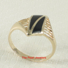 Load image into Gallery viewer, 3130211-Elegance-Simplicity-14k-Yellow-Gold-Black-Onyx-Cocktail-Ring