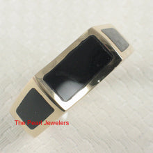 Load image into Gallery viewer, 3130281-14k-Yellow-Gold-Rectangle-Shape-Genuine-Black-Onyx-Band-Ring