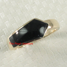 Load image into Gallery viewer, 3130401-14k-Yellow-Gold-Arrow-Shaped-Genuine-Black-Onyx-Band-Ring
