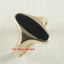 Load image into Gallery viewer, 3130501-14k-Yellow-Gold-Oval-Shape-Genuine-Black-Onyx-Band-Ring