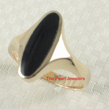 Load image into Gallery viewer, 3130501-14k-Yellow-Gold-Oval-Shape-Genuine-Black-Onyx-Band-Ring