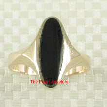 Load image into Gallery viewer, 3130501-14k-Yellow-Gold-Oval-Shape-Genuine-Black-Onyx-Band-Ring