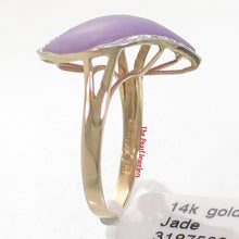 Load image into Gallery viewer, 3187502-14k-Yellow-Gold-Diamonds-Cabochon-Cut-Lavender-Jade-Cocktail-Ring