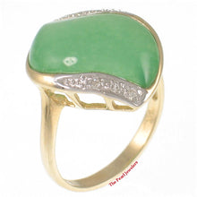 Load image into Gallery viewer, 3187503-14k-Yellow-Gold-Diamonds-Cabochon-Cut-Green-Jade-Cocktail-Ring
