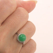 Load image into Gallery viewer, 3189998-14k-White-Gold-AAA-Green-Jade-Diamonds-Cocktail-Ring