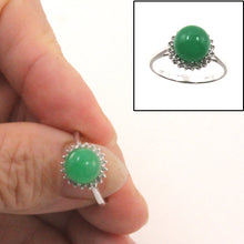 Load image into Gallery viewer, 3189998-14k-White-Gold-AAA-Green-Jade-Diamonds-Cocktail-Ring