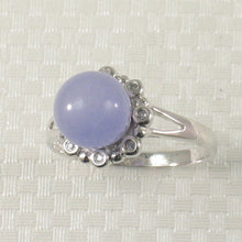 Load image into Gallery viewer, 3198657-14k-White-Gold-Round-Lavender-Jade-Diamond-Solitaire-Ring