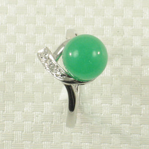 3199508-14k-White-Gold-6-Shaped-Round-Green-Jade-Diamond-Solitaire-Ring