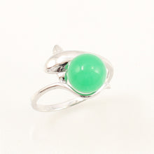 Load image into Gallery viewer, 3199838-14k-White-Solid-Gold-Green-Jade-Ring
