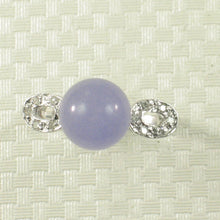 Load image into Gallery viewer, 3199897-14k-White-Gold-Unique-Design-Round-Lavender-Jade-Diamond-Solitaire-Ring