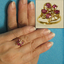 Load image into Gallery viewer, 3200011-14k-Solid-Yellow-Gold-Heirloom-Ruby-Genuine-Diamonds-Cocktail-Ring