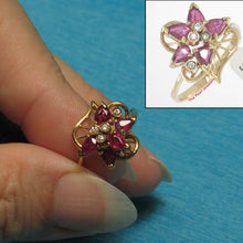 Load image into Gallery viewer, 3200012-14k-Solid-Yellow-Gold-Genuine-Diamonds-Natural-Red-Ruby-Cocktail-Ring