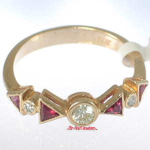 3200072-Beautiful-14k-Yellow-Solid-Gold-Diamonds-Trilliant-Red-Ruby-Band-Ring
