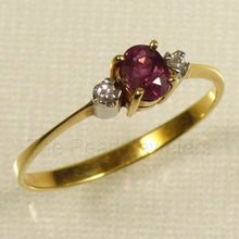 Load image into Gallery viewer, 3200112-14k-Yellow-Solid-Gold-Genuine-Diamonds-Natural-Red-Ruby-Ring
