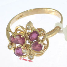 Load image into Gallery viewer, 3200122-14k-Solid-Yellow-Gold-Genuine-Diamonds-Natural-Red-Ruby-Cocktail-Ring