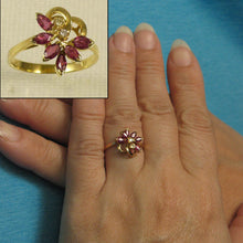 Load image into Gallery viewer, 3200152-14k-Yellow-Solid-Gold-Genuine-Natural-Diamond-Ruby-Cocktail-Ring