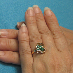 3200233-18k-Yellow-Solid-Gold-Genuine-Diamond-Green-Marquise-Emerald-Cocktail-Ring