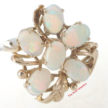 Load image into Gallery viewer, 3200250-14k-Solid-Yellow-Cabochon-Genuine-Opal-Cocktail-Ring