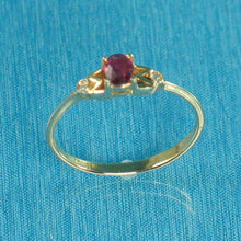Load image into Gallery viewer, 3200303-14k-Solid-Yellow-Gold-Genuine-Diamonds-Oval-Natural-Red-Ruby-Solitaire-Ring