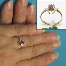 Load image into Gallery viewer, 3200322-14k-Yellow-Solid-Gold-Genuine-Diamond-Marquise-Natural-Red-Ruby-Ring