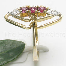 Load image into Gallery viewer, 3200402-14k-Solid-Yellow-Gold-Genuine-Diamond-Natural-Red-Ruby-Cocktail-Ring