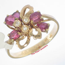 Load image into Gallery viewer, 3200542-14k-Solid-Yellow-Gold-Genuine-Diamond-Red-Ruby-Cocktail-Ring