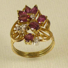 Load image into Gallery viewer, 3200572-Natural-Red-Marquise-Oval-Ruby-Diamond-Cocktail-Real-14kt-Ring