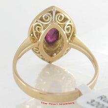 Load image into Gallery viewer, 3200622-14k-Yellow-Solid-Gold-Genuine-Natural-Red-Marquise-Ruby-Diamond-Ring