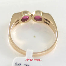 Load image into Gallery viewer, 3200642-Natural-Red-Cabochon-Ruby-Diamonds-14k-Yellow-Solid-Gold-Cocktail-Ring