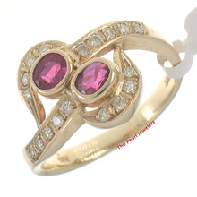 Load image into Gallery viewer, 3200652-14k-Solid-Yellow-Gold-Genuine-Diamond-Natural-Red-Ruby-Cocktail-Ring