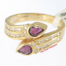 Load image into Gallery viewer, 3200782-18kt-Gold-Genuine-Diamond-Natural-Red-Ruby-Cocktail-Ring