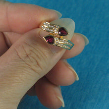 Load image into Gallery viewer, 3200782-18kt-Gold-Genuine-Diamond-Natural-Red-Ruby-Cocktail-Ring