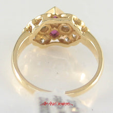 Load image into Gallery viewer, 3200812-Genuine-Diamond-Natural-Red-Ruby-18k-Solid-Yellow-Gold-Cocktail-Ring